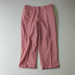 Lauren Ralph Lauren Womens 12P Pink Cropped Chino Pants Petite Casual Straight